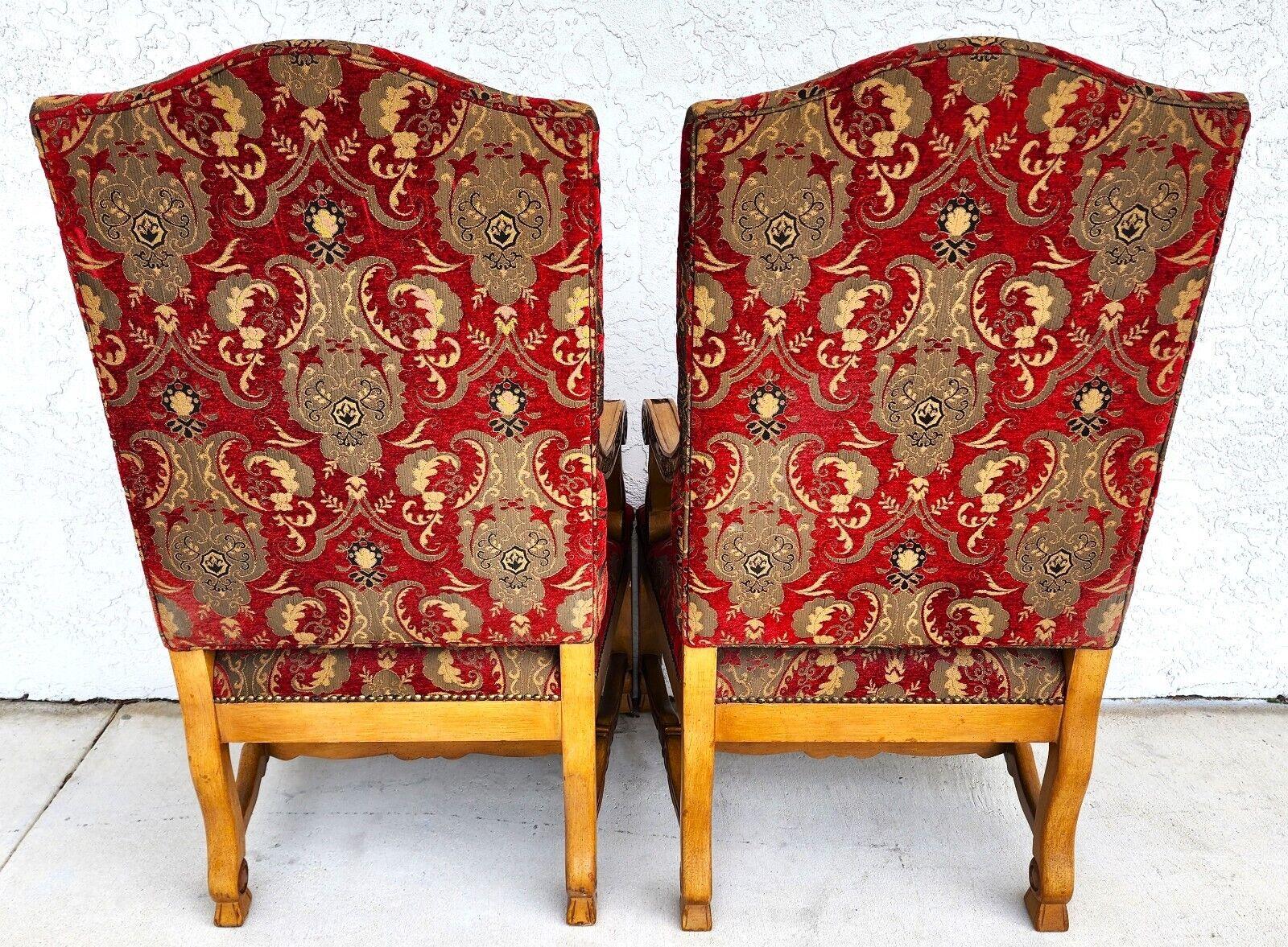 Vintage Accent Armchairs Italian Venetian Style by Andre Originals In Good Condition For Sale In Lake Worth, FL