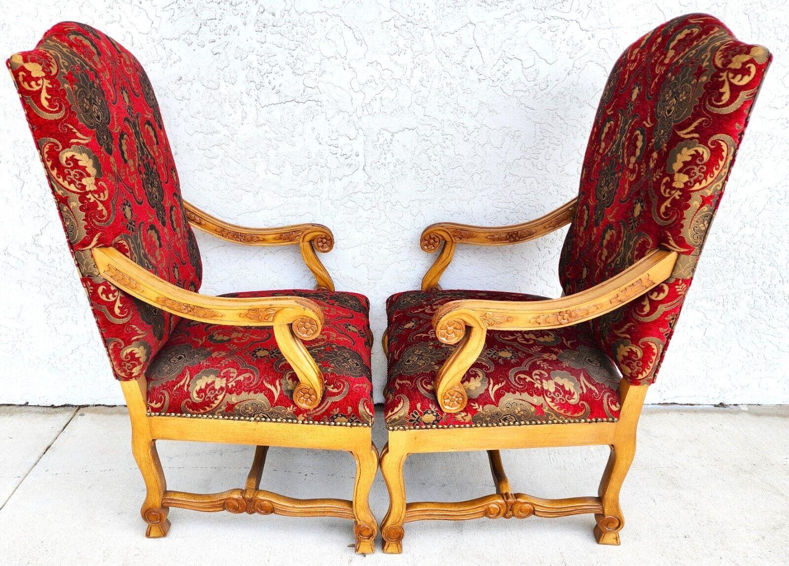 Late 20th Century Vintage Accent Armchairs Italian Venetian Style by Andre Originals For Sale
