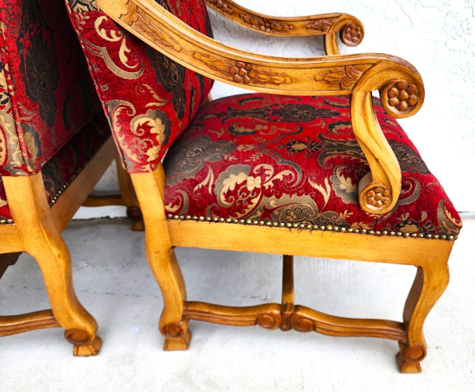 Vintage Accent Armchairs Italian Venetian Style by Andre Originals For Sale 2
