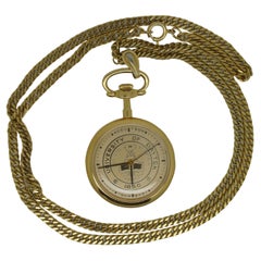 Used Accutron Bulova Universi of Dayton Quartz Pocket Watch & Chain