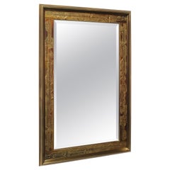 Miroir mural vintage en laiton gravé à l'acide de Bernhard Rohne pour Mastercraft
