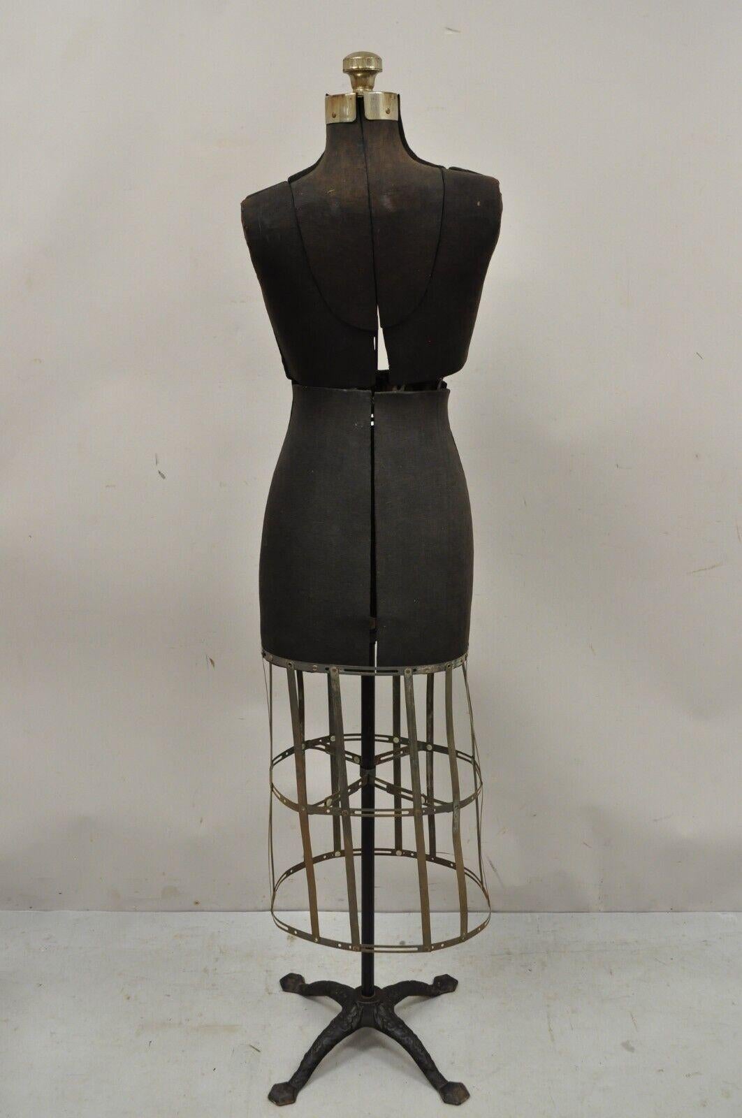 Metal Vintage Acme Adjustable Collapsible Dress Form Mannequin Size A For Sale