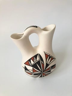 Vintage Acoma Pueblo Pottery Wedding Vase