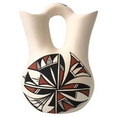 Vintage Acoma Pueblo Pottery Wedding Vase