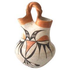 Vintage Acoma Pueblo-Hochzeits-Vase aus Keramik