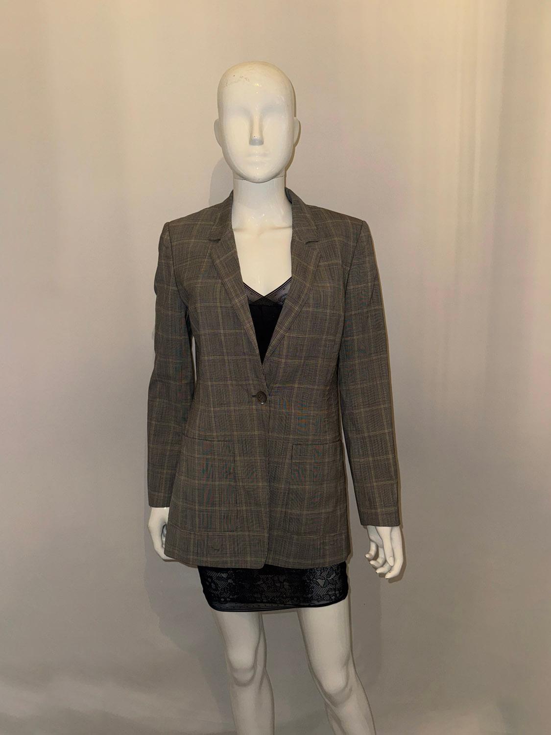Nero Giacca vintage a quadri Acquascutum in vendita
