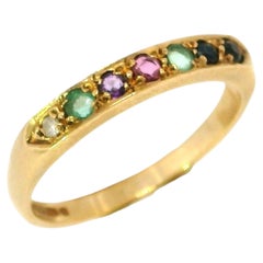 Vintage Acrostic 'DEAREST' Ring 9K Gold English Hallmarked