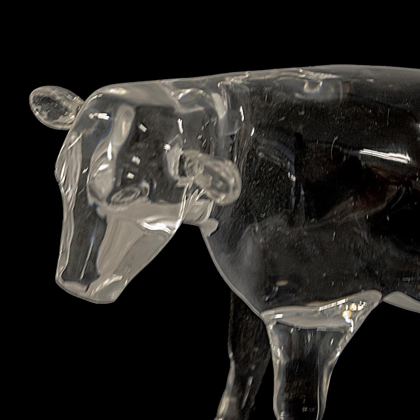 Vintage - Vaches acryliques  Bon état - En vente à Wilton, CT