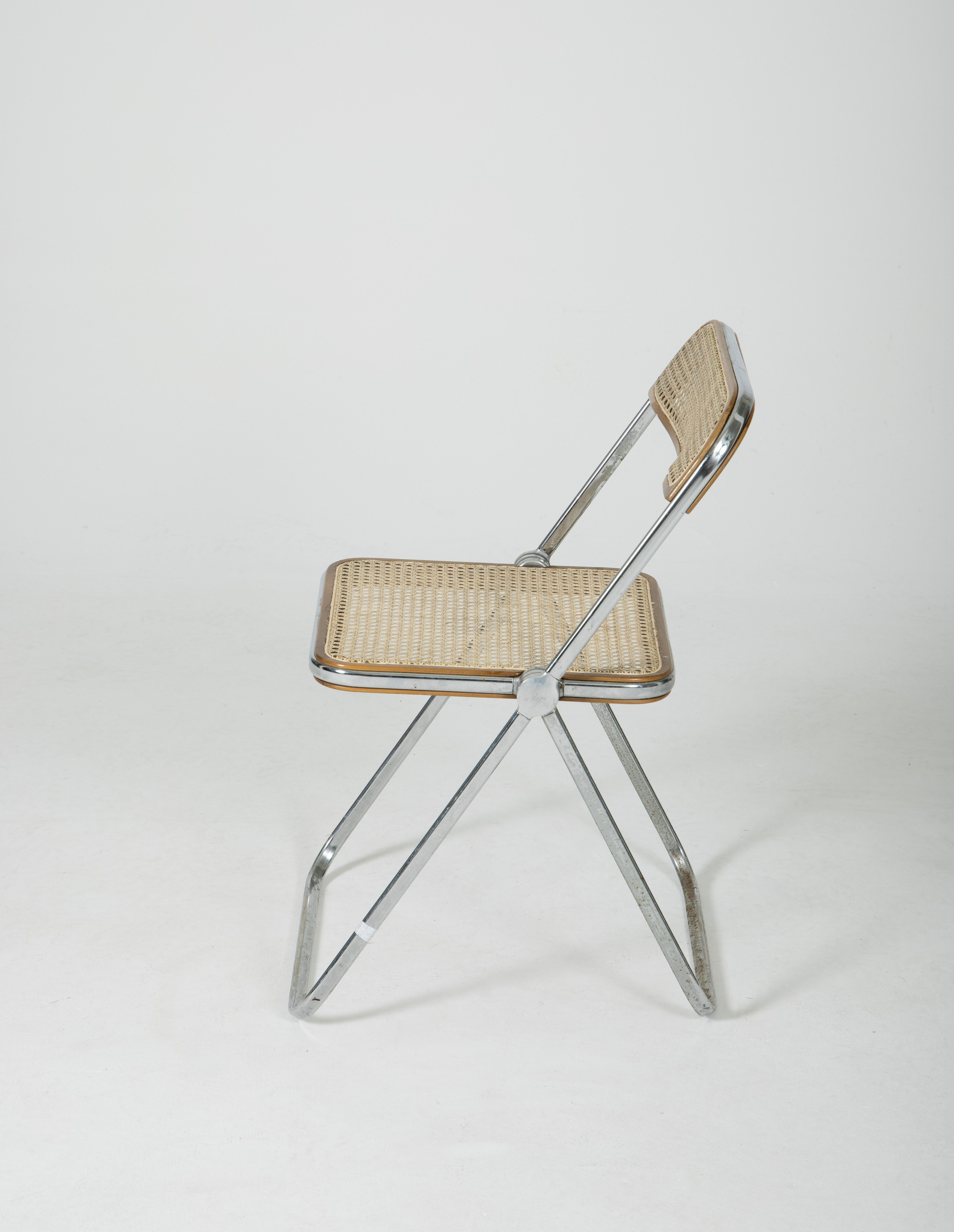 Vintage Acrylic Glass and Chromed Metal Folding Chair, 1970s In Good Condition In PARIS, FR