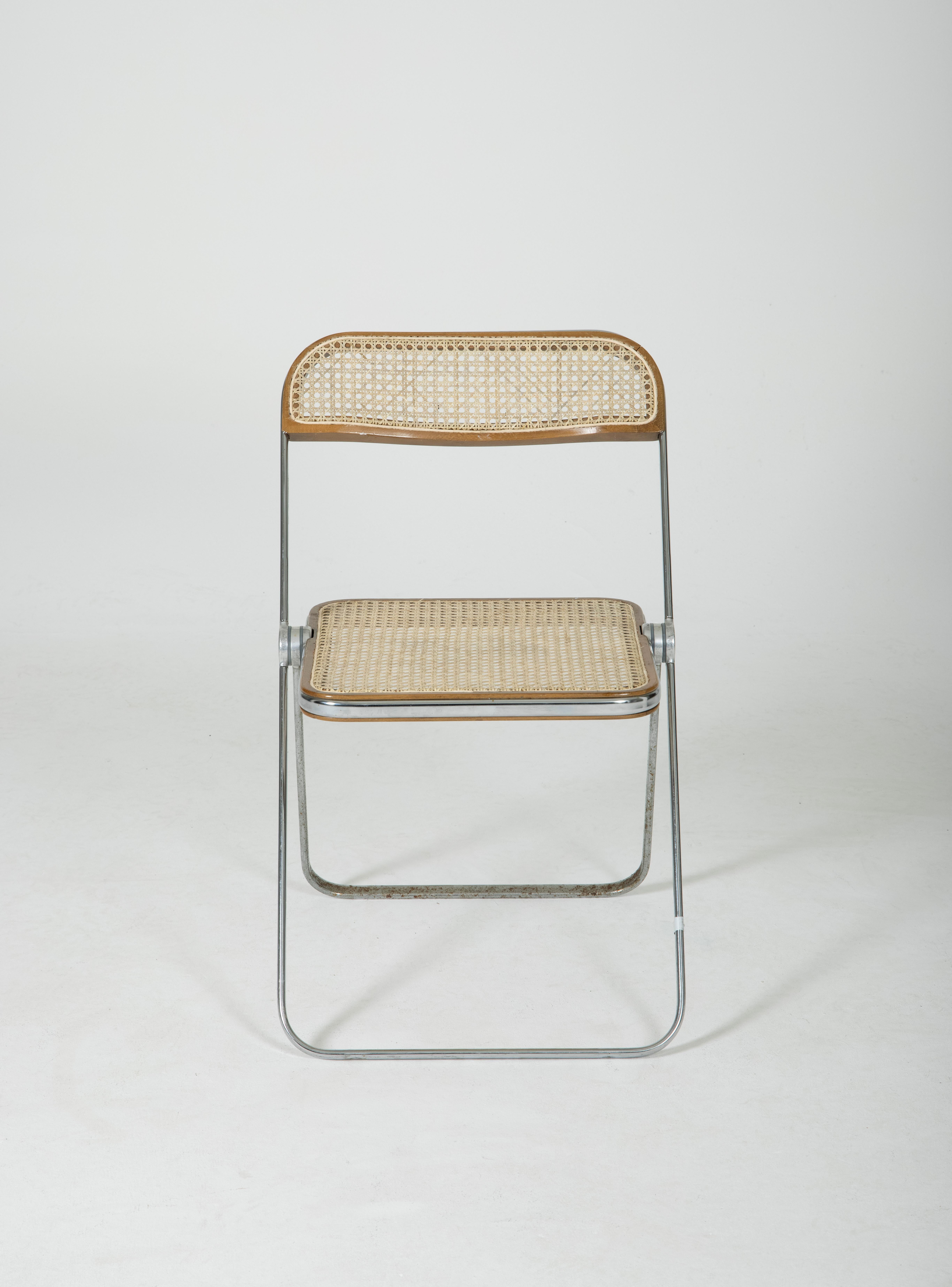 20th Century Vintage Acrylic Glass and Chromed Metal Folding Chair, 1970s