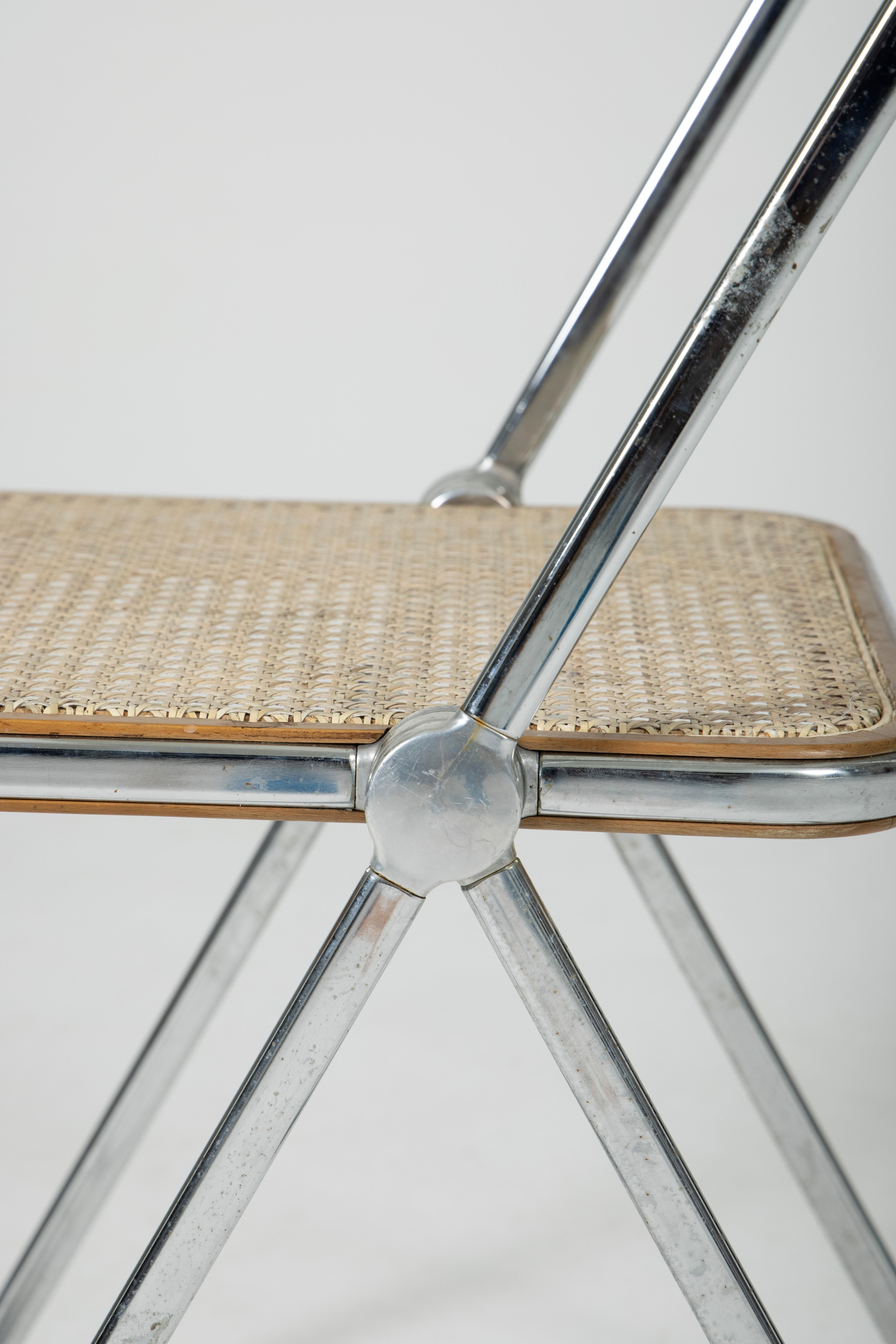 Vintage Acrylic Glass and Chromed Metal Folding Chair, 1970s 2