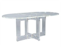 Tavolo da pranzo moderno a foglia di goccia in acrilico vintage