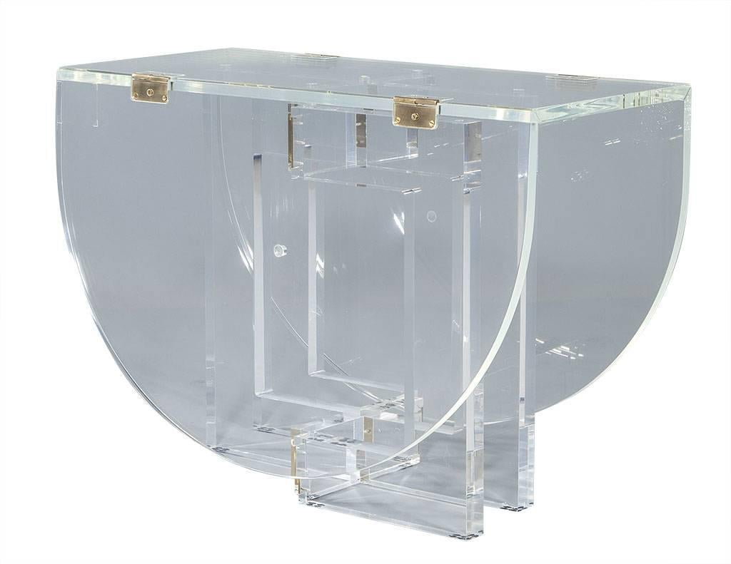 glass drop leaf table