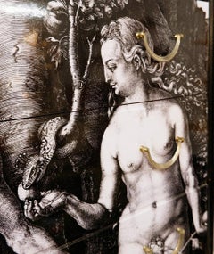 Vintage Adam and Eve Chest of Drawers Engraving Image by Albrecht Durer