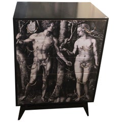 Vintage Adam and Eve Chest of Drawers engraving image by Albrecht Durer