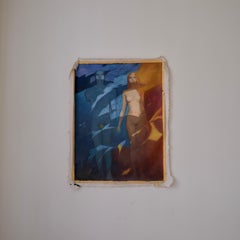 Vintage "Adam und Eva" Symbolist Ölgemälde, Schweden