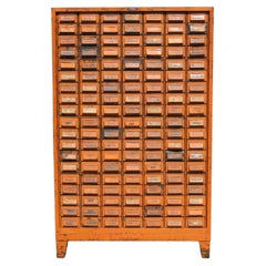 Vintage Addressograph Industrial Steel Metal 133 Drawer Parts & File Cabinet