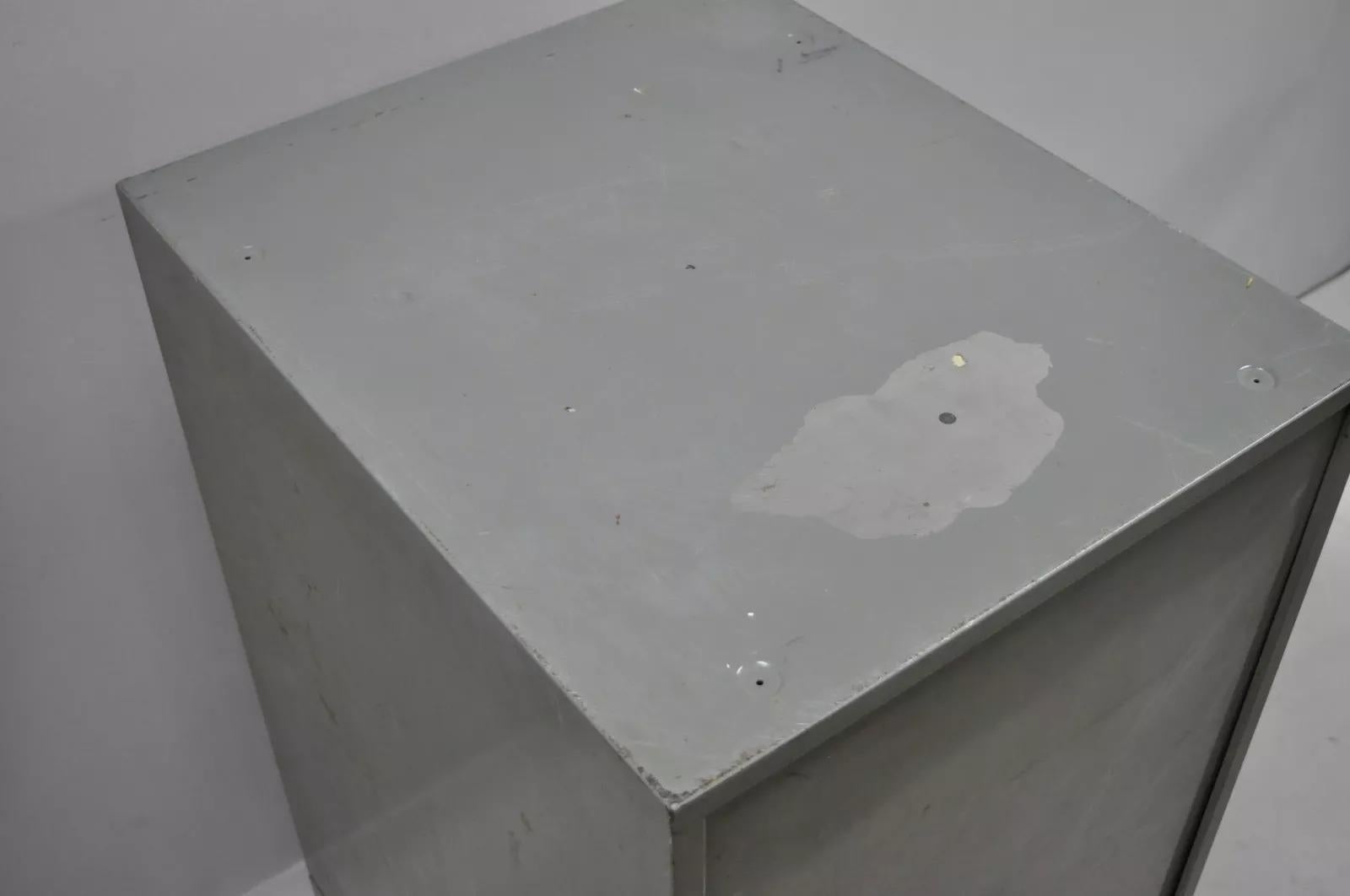 Vintage Addressograph Industrial Steel Metal 30 Drawer Garage Parts Cabinet For Sale 2