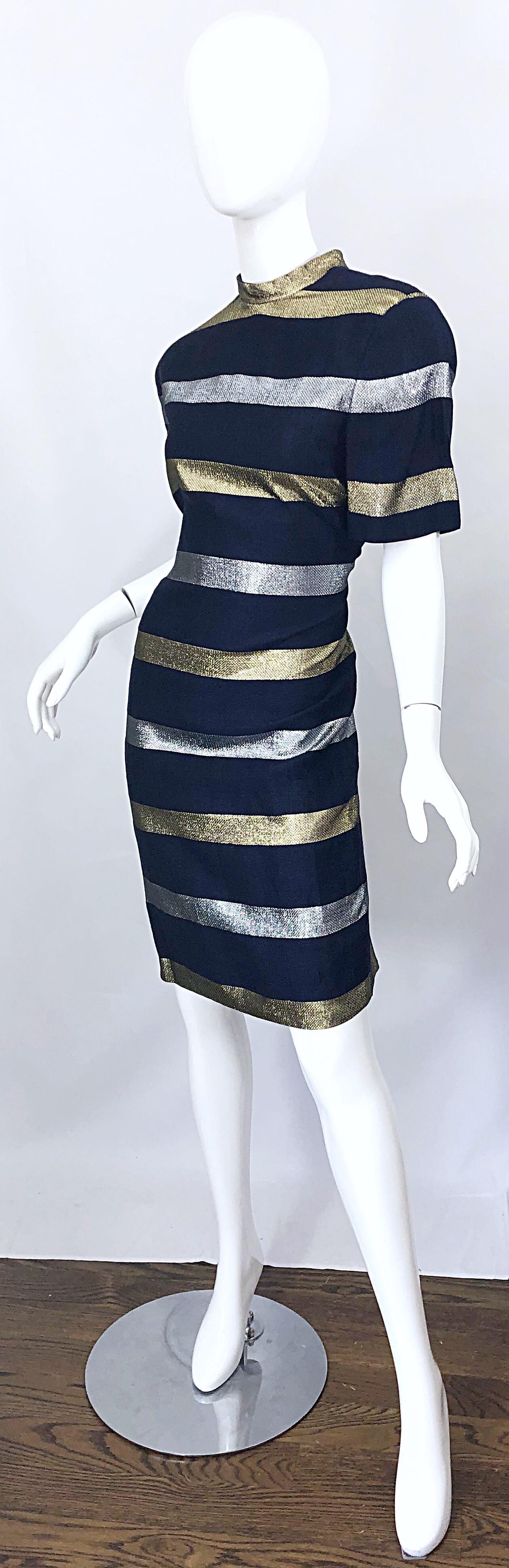 striped dress blue or gold