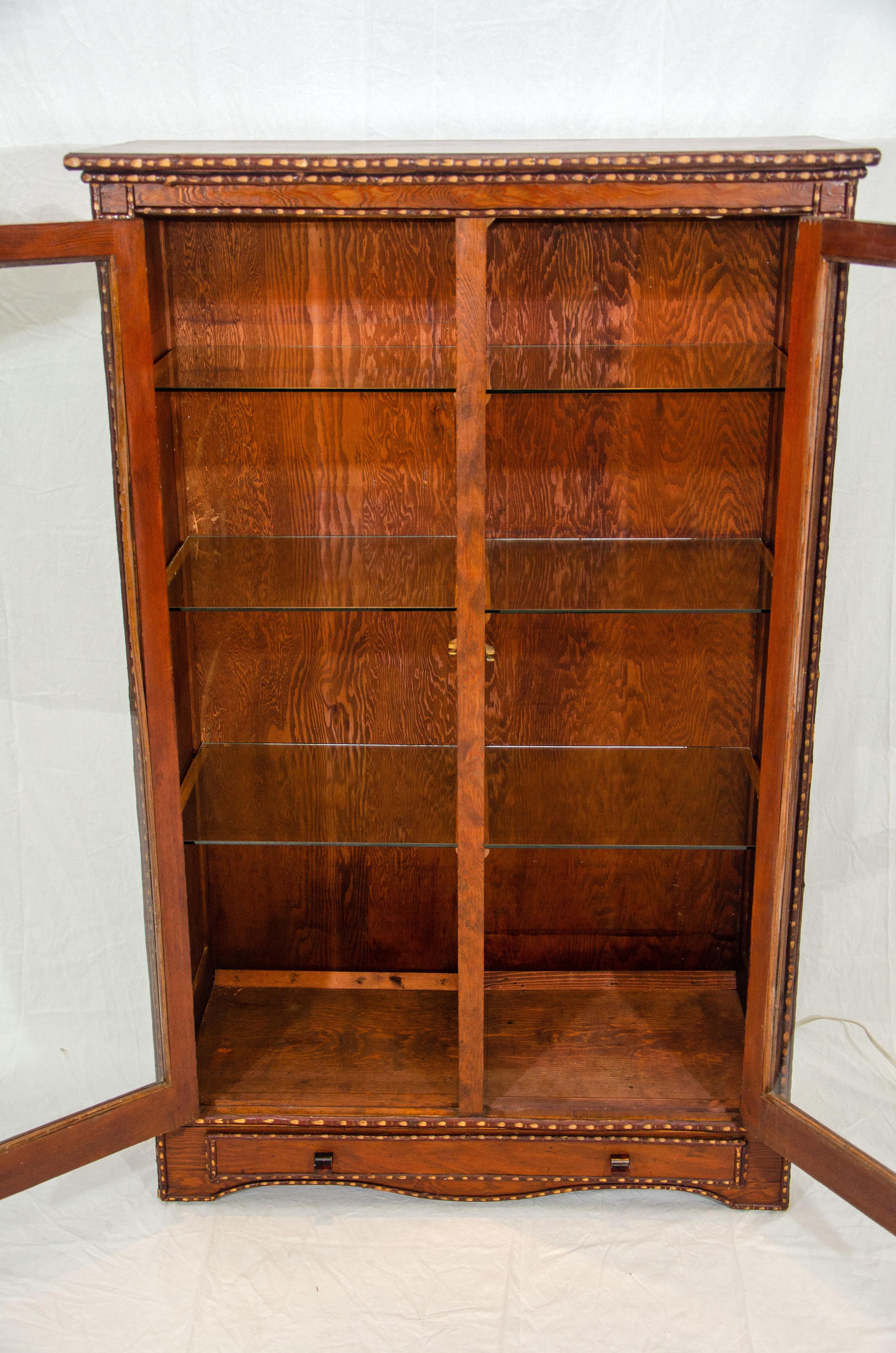 Vintage Adirondack Bookcase In Good Condition For Sale In Crockett, CA