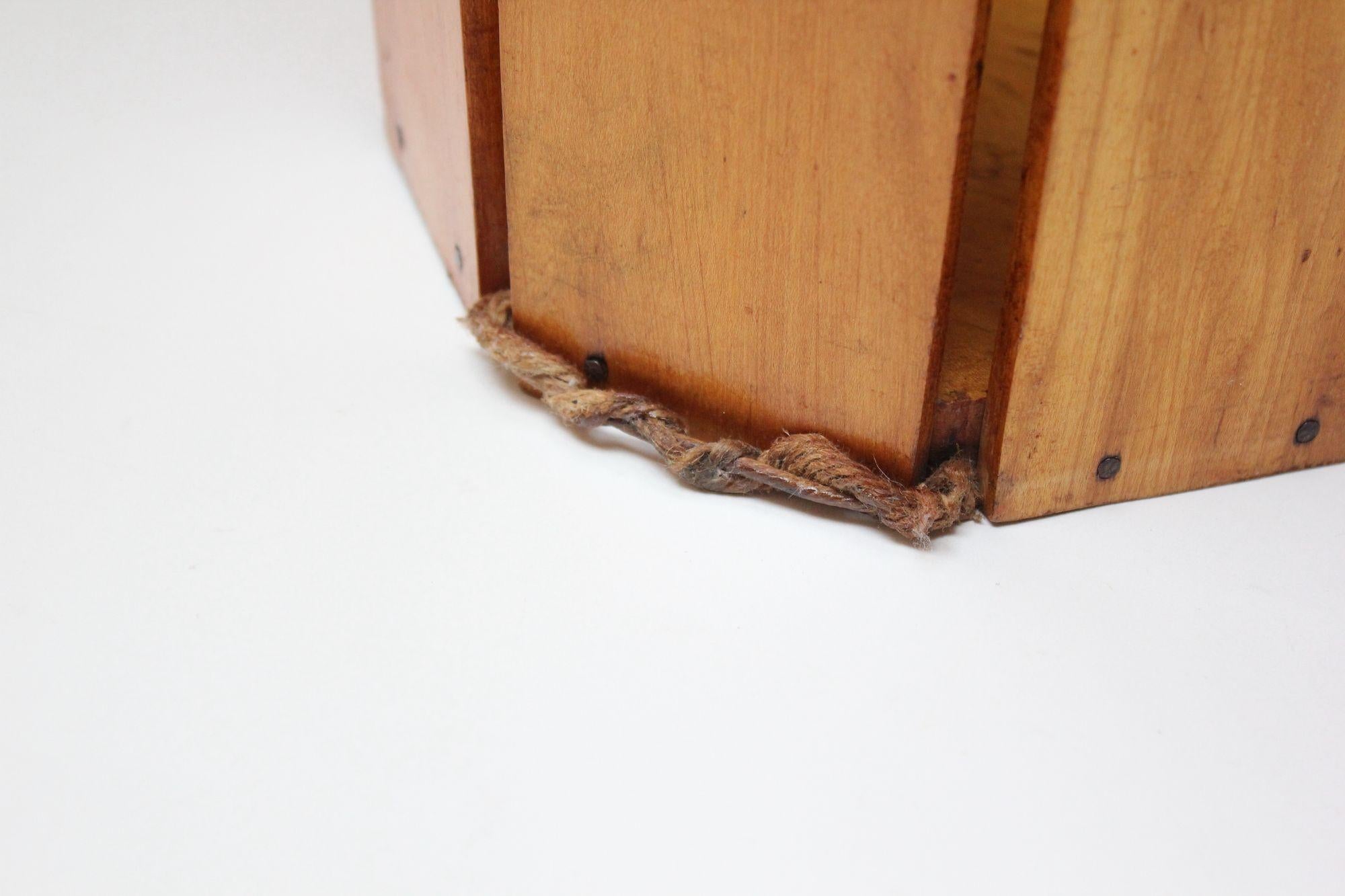 Vintage Adirondack / Craftsman-Style Maple Wastebasket For Sale 5