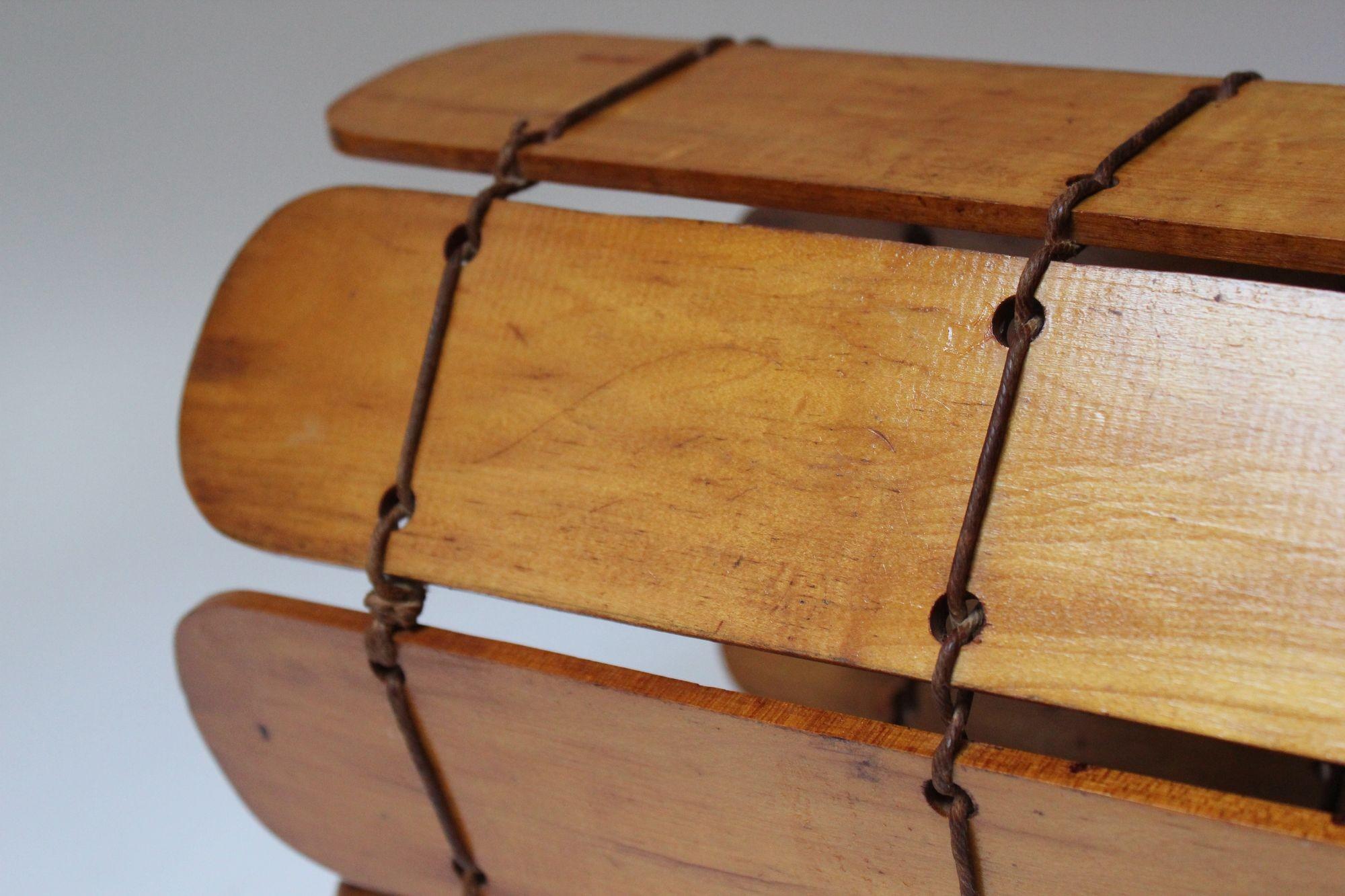 Mid-20th Century Vintage Adirondack / Craftsman-Style Maple Wastebasket For Sale