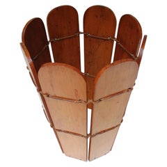 Papelera vintage de arce estilo Adirondack / Craftsman