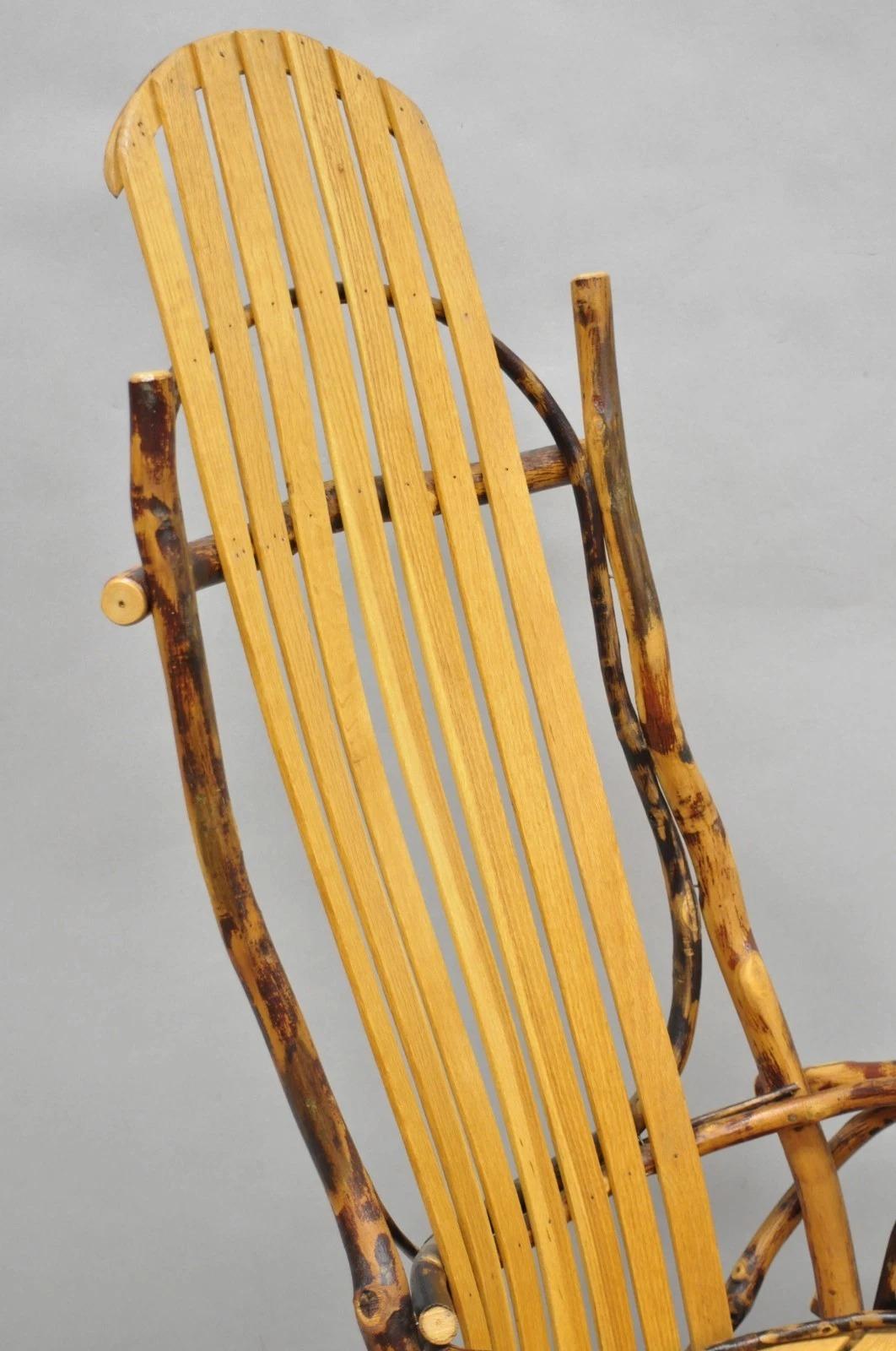 Vintage Adirondack Tree Branch Twig Arts & Crafts Primitive Rocker Rocking Chair en vente 2