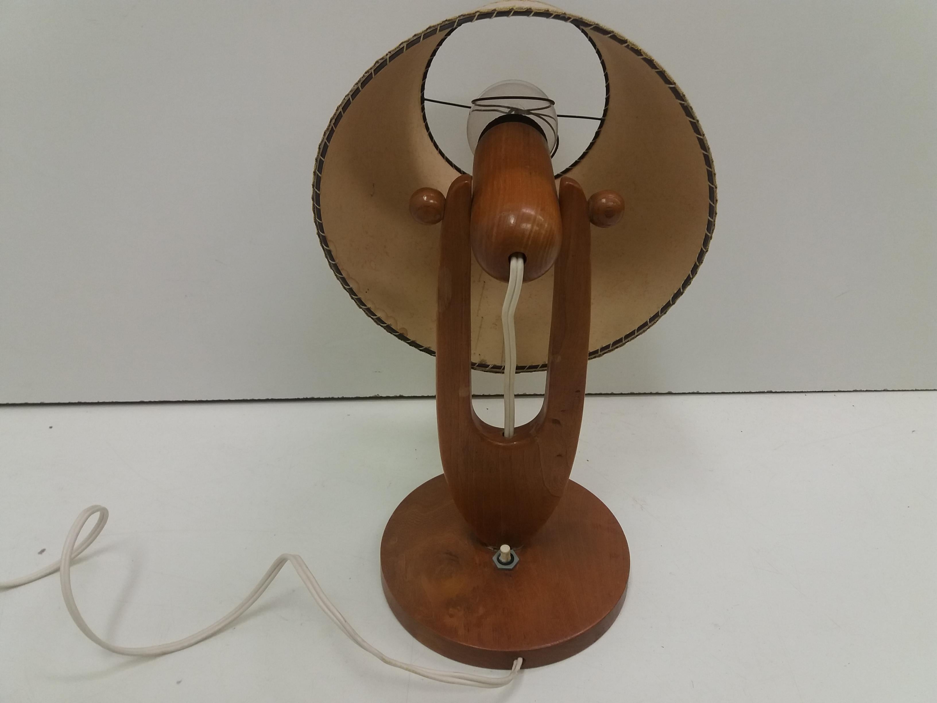 Vintage Adjustable Allwood Table Lamp, 1950's In Good Condition For Sale In Praha, CZ