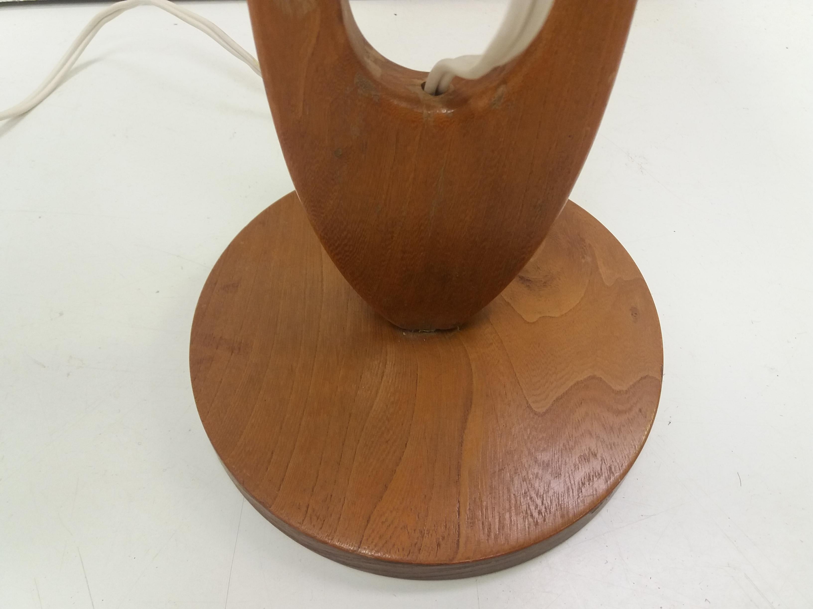 Fabric Vintage Adjustable Allwood Table Lamp, 1950's For Sale