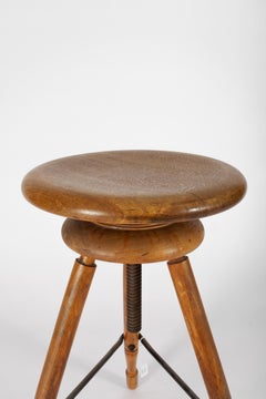 Vintage adjustable architect's swivel drafting stool