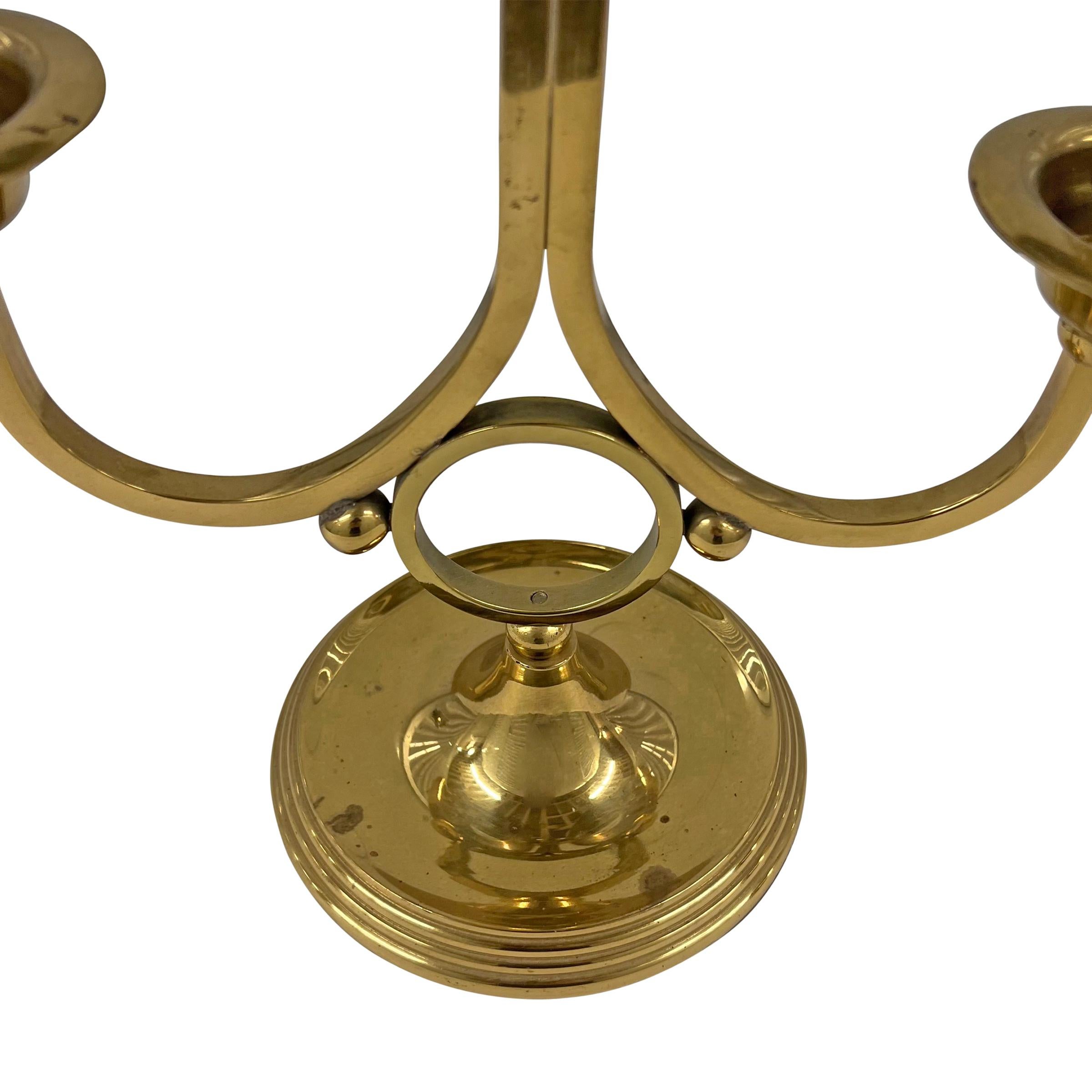 Vintage Adjustable Brass Candle Lamp For Sale 5