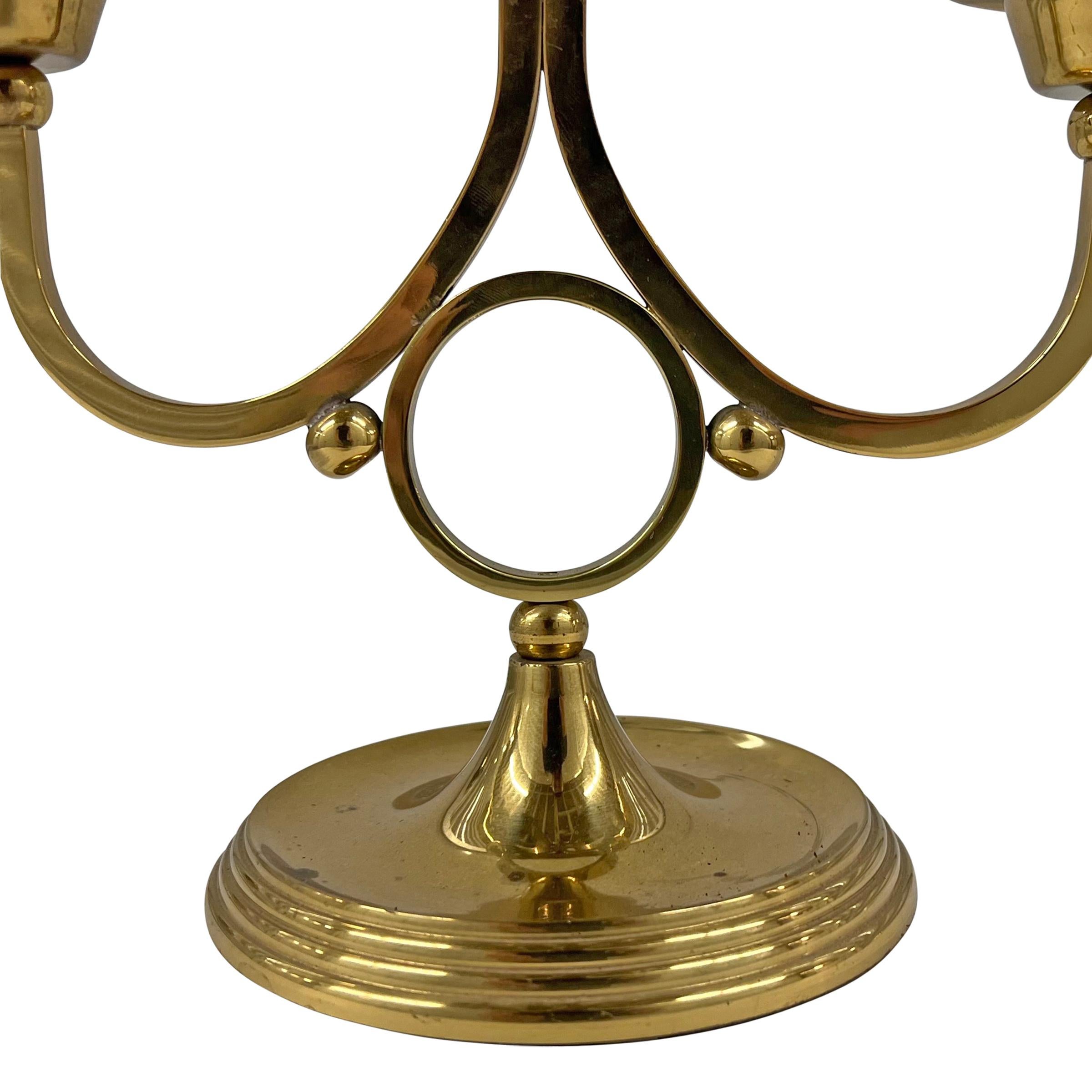 Vintage Adjustable Brass Candle Lamp For Sale 6