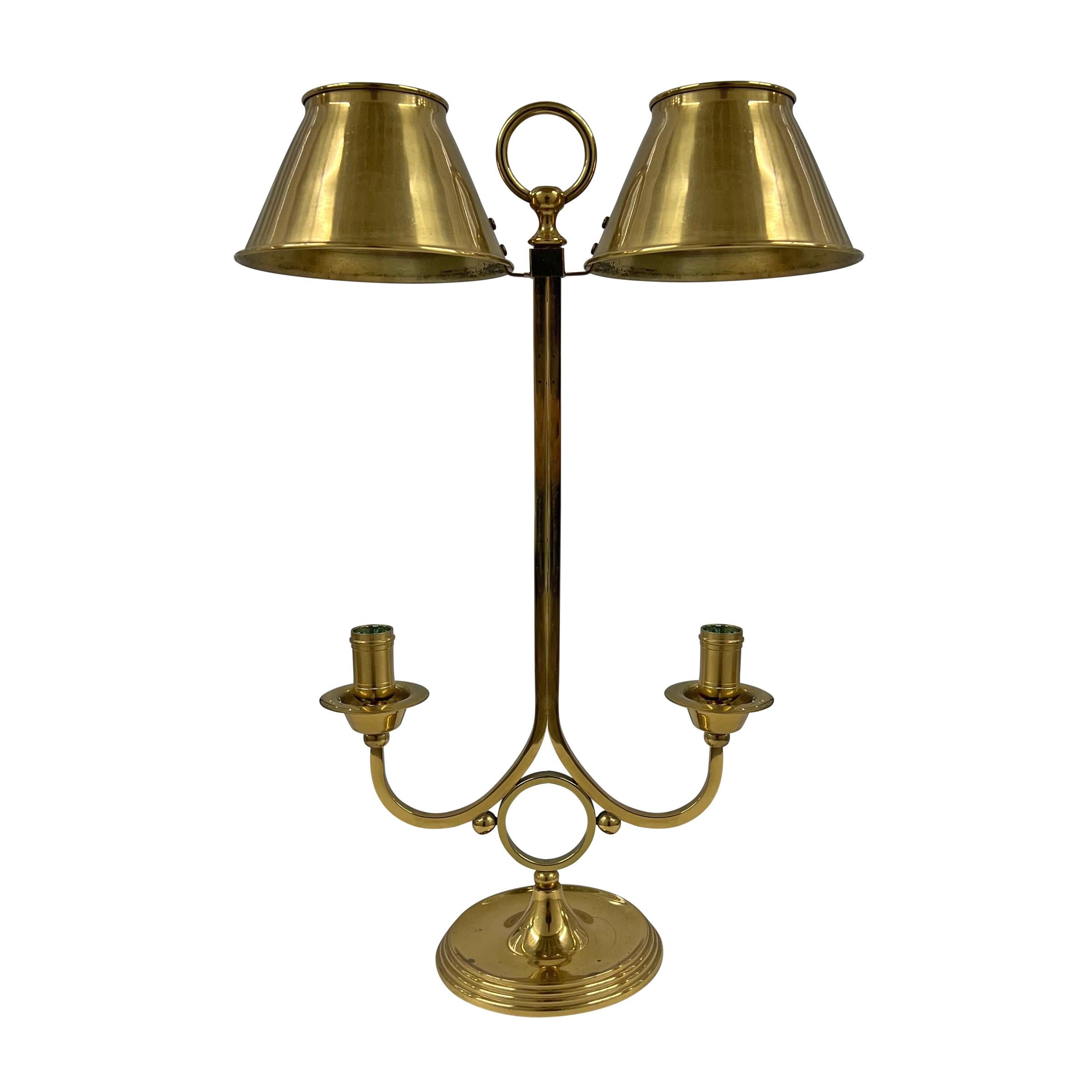 Vintage Adjustable Brass Candle Lamp In Good Condition For Sale In Chicago, IL