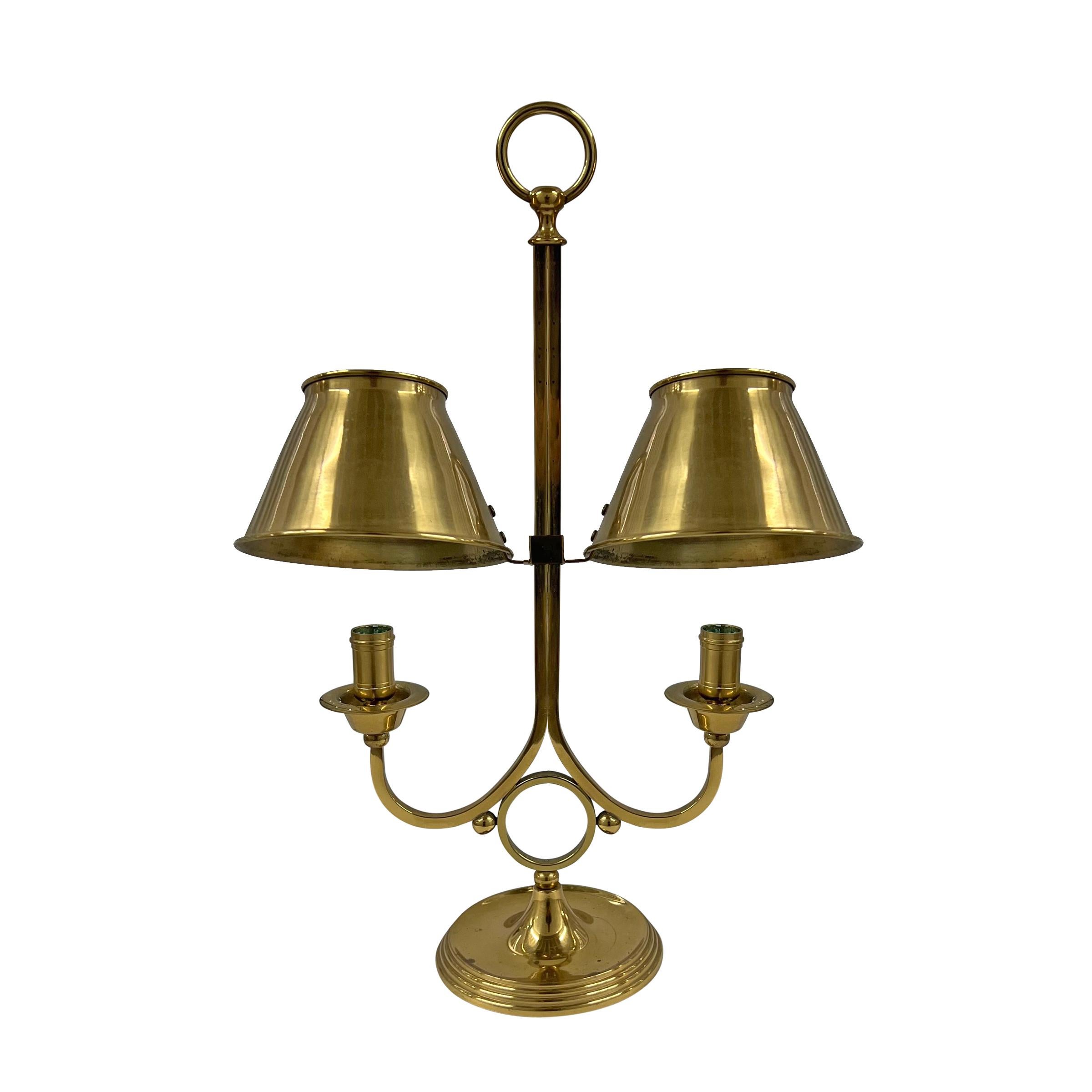 Vintage Adjustable Brass Candle Lamp For Sale 1