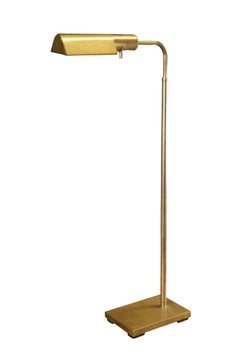 Vintage Adjustable Brass Pharmacy Apothecary Floor Reading Library Lamp 48"