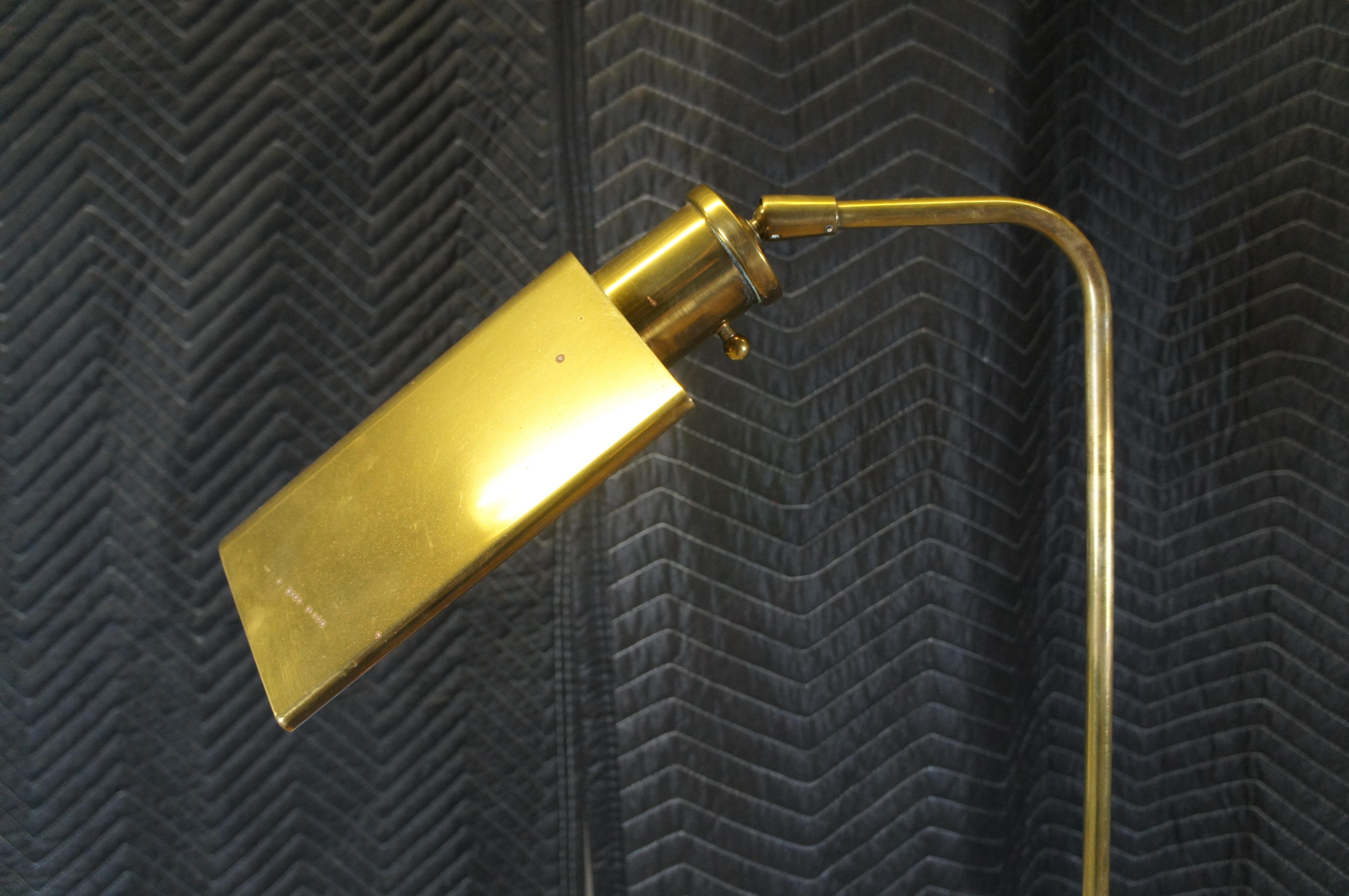 Vintage Adjustable Brass Pharmacy Apothecary Library Reading Floor Lamp 58