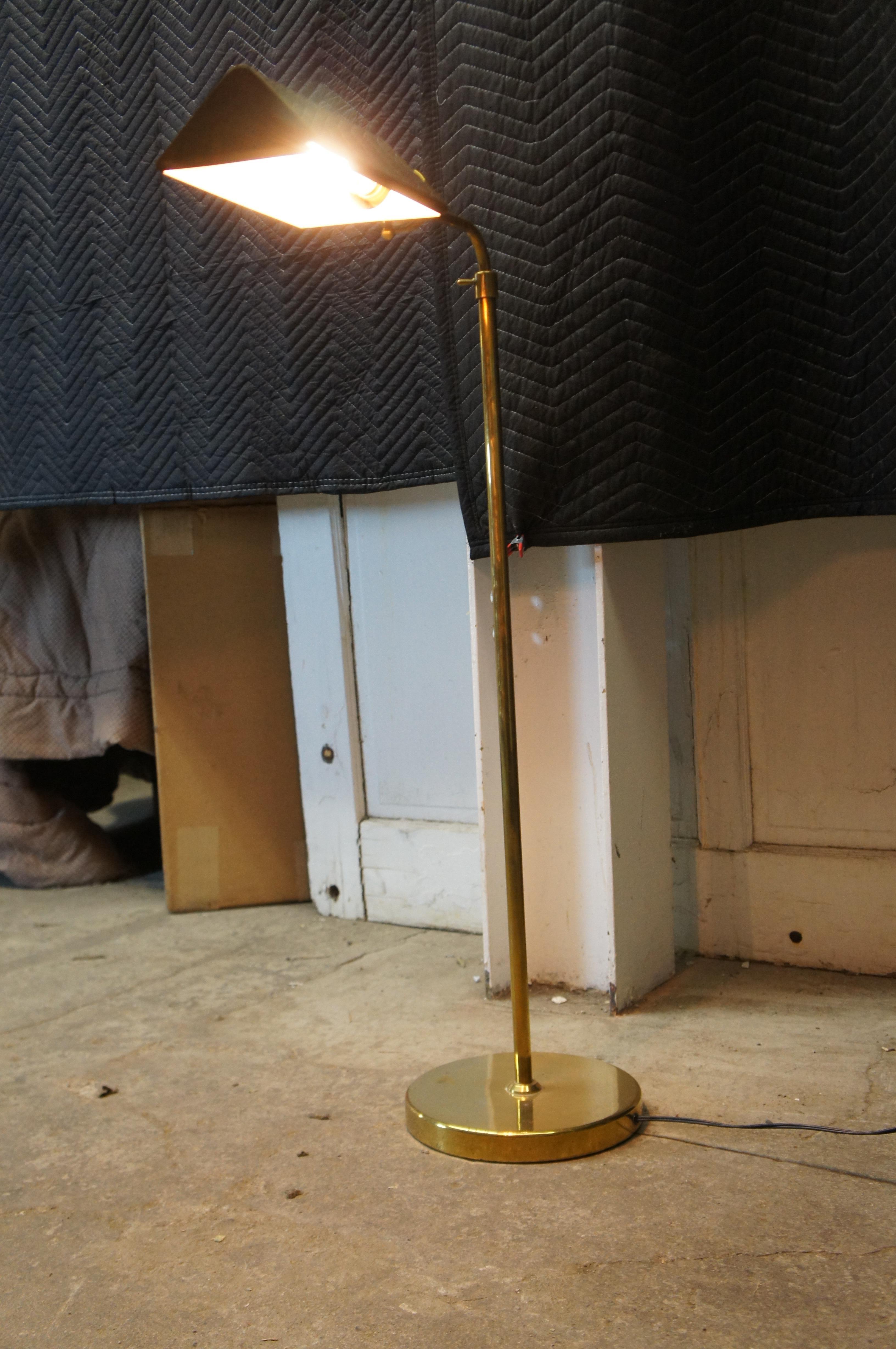 Vintage Adjustable Brass Pharmacy Apothecary Library Reading Floor Lamp 58