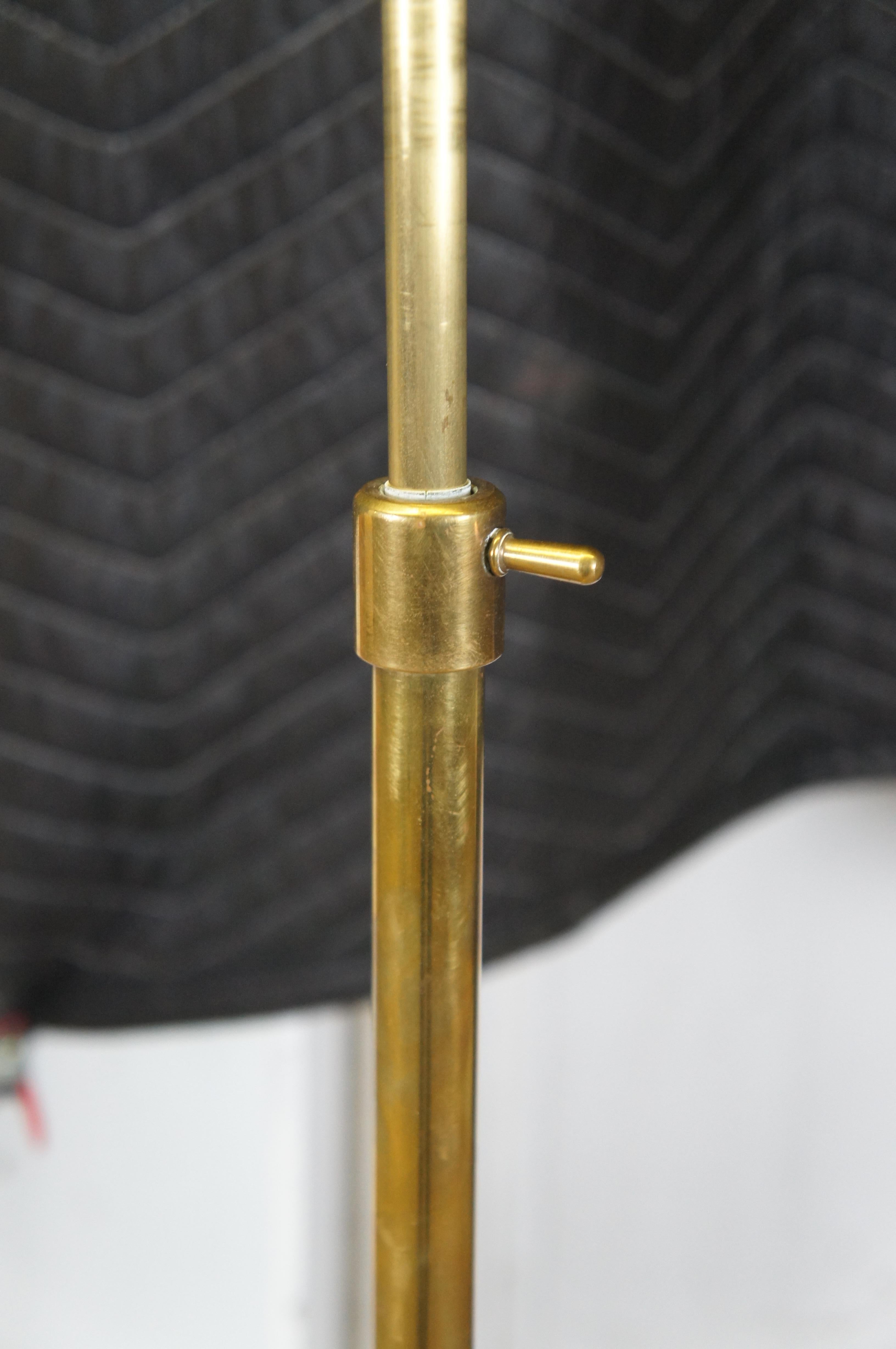 Vintage Adjustable Brass Pharmacy Apothecary Library Reading Floor Lamp 58