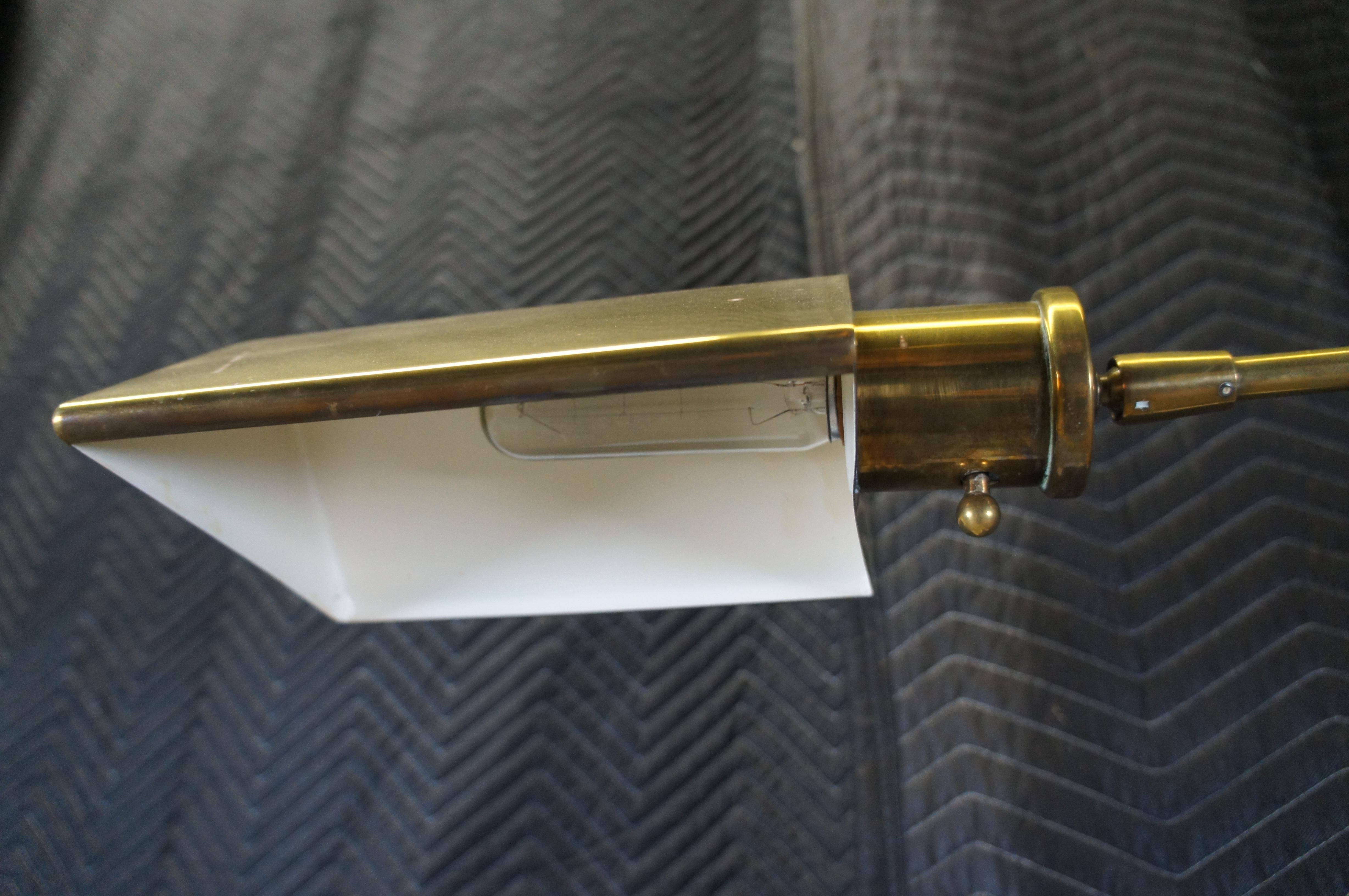 Vintage Adjustable Brass Pharmacy Apothecary Library Reading Floor Lamp 58