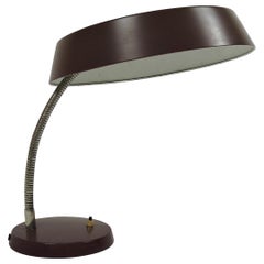Vintage Adjustable Brown Desk Lamp, 1960s