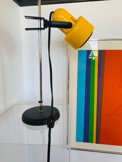 Vintage Adjustable Desk Lamp in Metal, Plastic & Chrome, 1970s