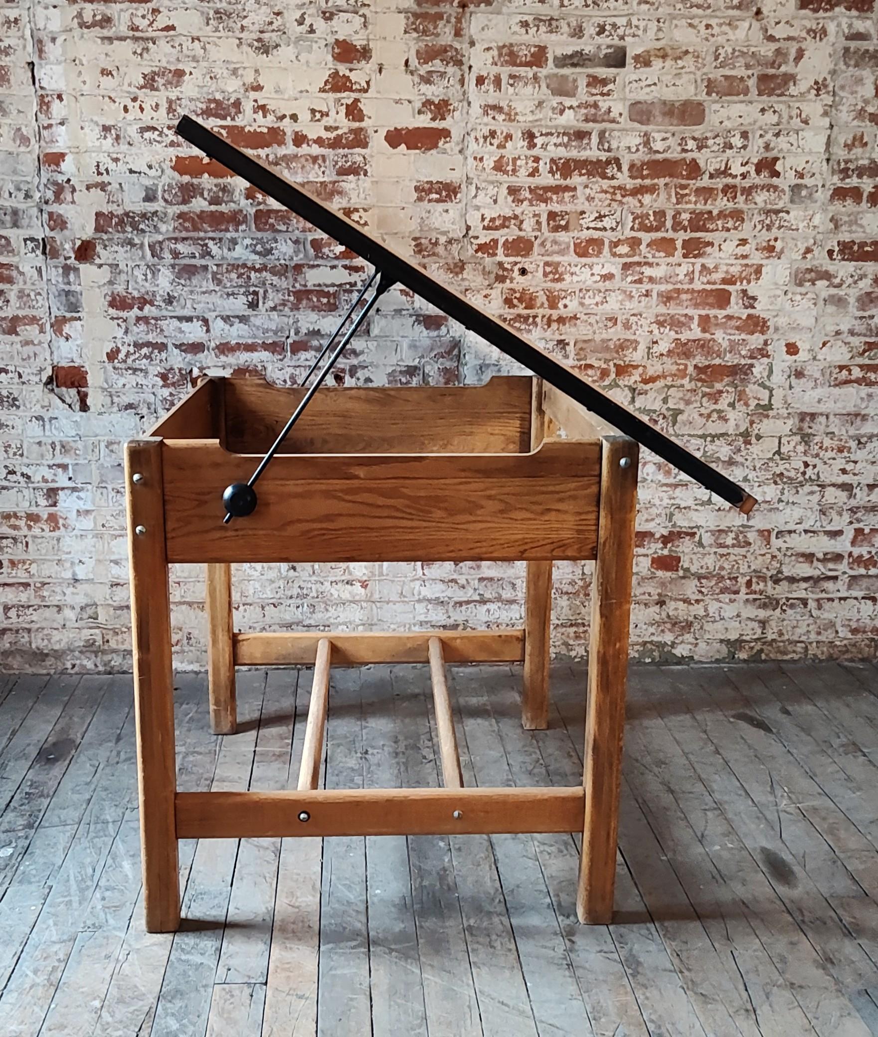 Vintage Adjustable Hamilton Drafting Table / Desk For Sale 5