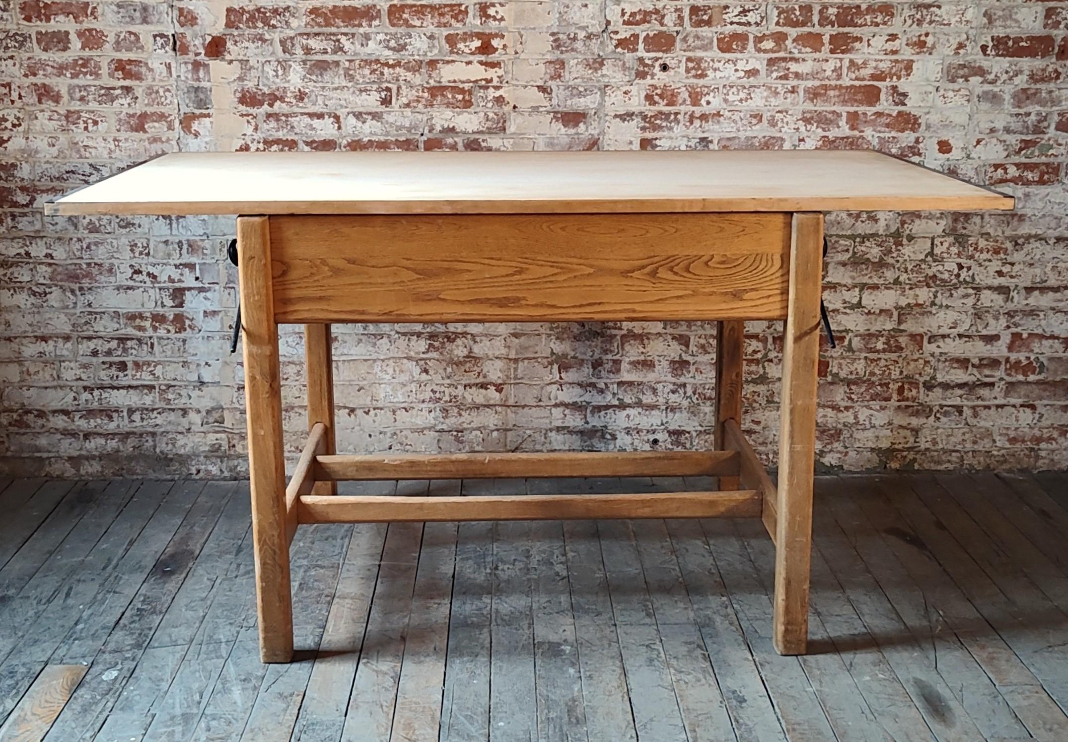 Vintage Adjustable Hamilton Drafting Table / Desk For Sale 1
