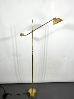 Vintage Adjustable Italian Solid Brass Floor Lamp from 70s