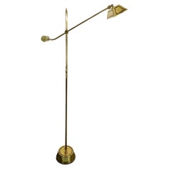 Vintage Adjustable Italian Solid Brass Floor Lamp from 70s