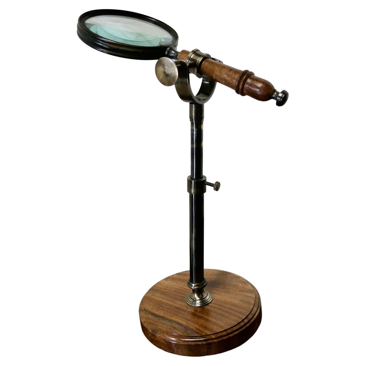 Vintage Adjustable Magnifying Glass on Stand at 1stDibs