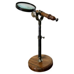 Vintage Adjustable Magnifying Glass on Stand   