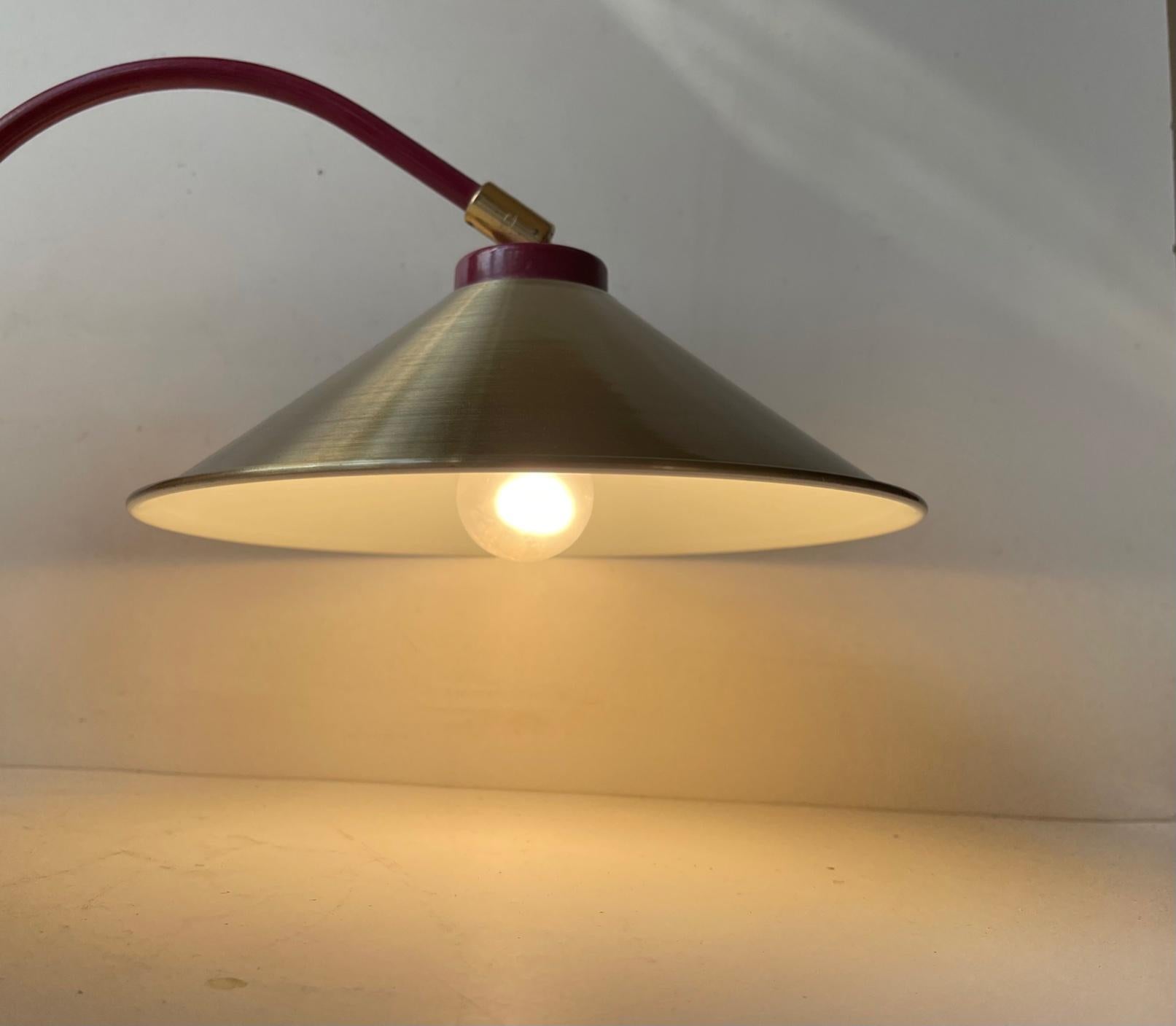 Vintage Adjustable Scandinavian Wall Sconce, 1980s In Good Condition For Sale In Esbjerg, DK