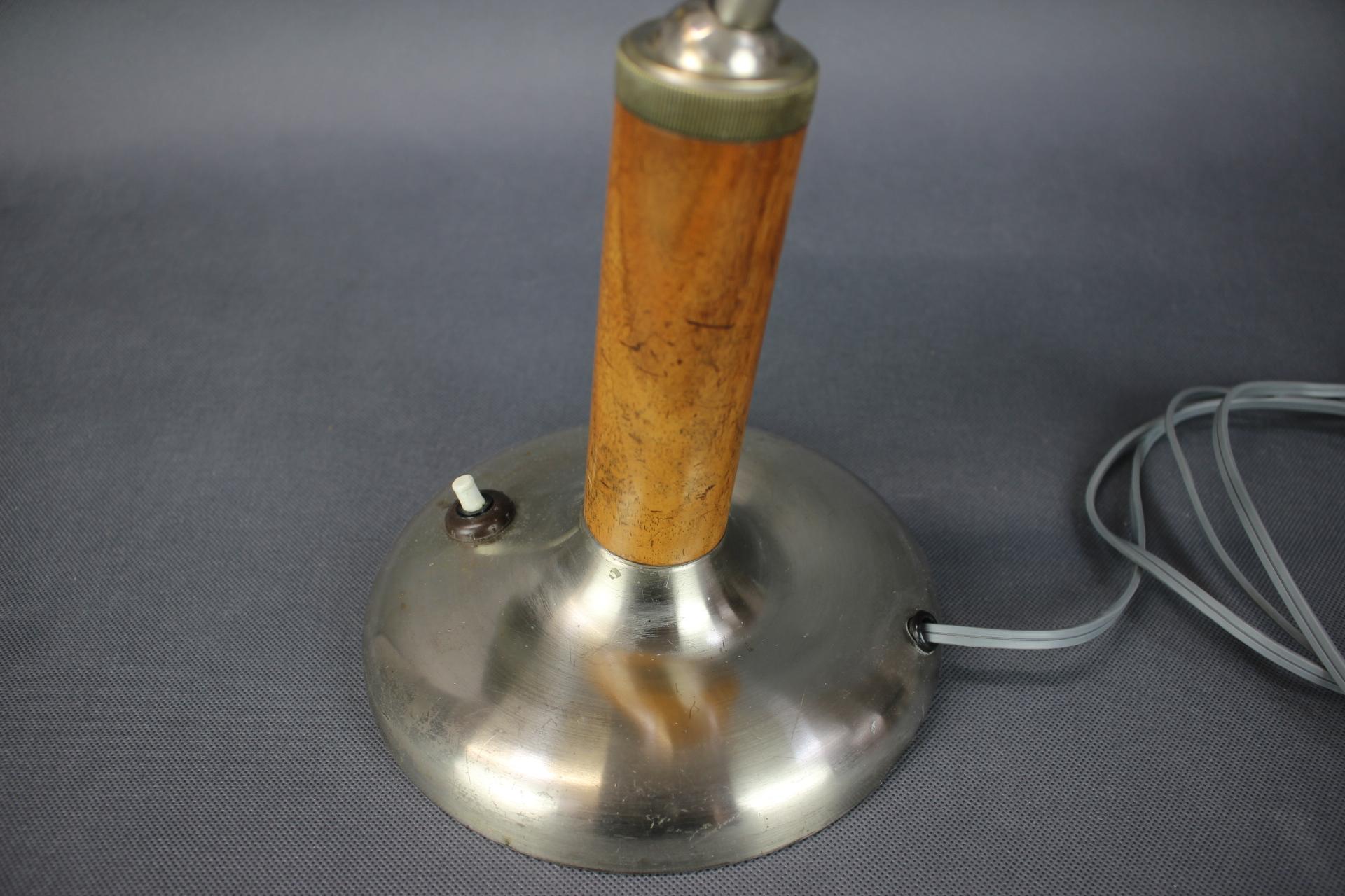 Czech Vintage Adjustable Table Lamp, 1940s For Sale